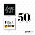 Load image into Gallery viewer, 50th fifty birthday photo booth prop signs
