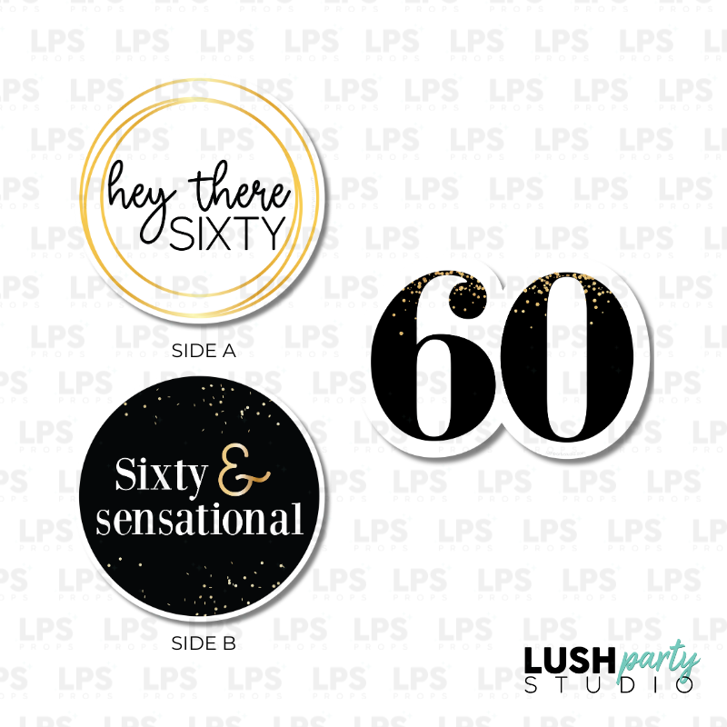 60 sixty birthday photo booth prop sign