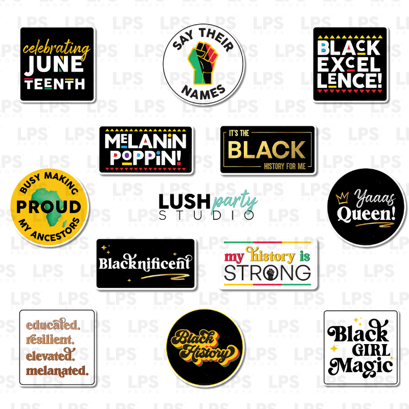 Black history month Party Photo Booth Word Prop Signs