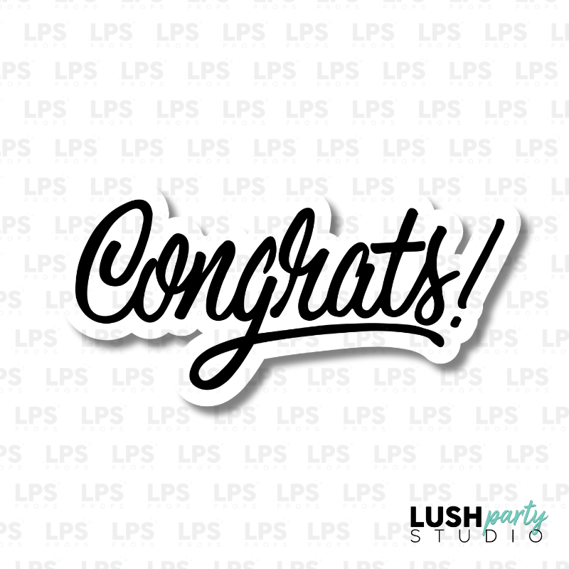 Congrats Congratulations Photo Booth Prop Word Sign