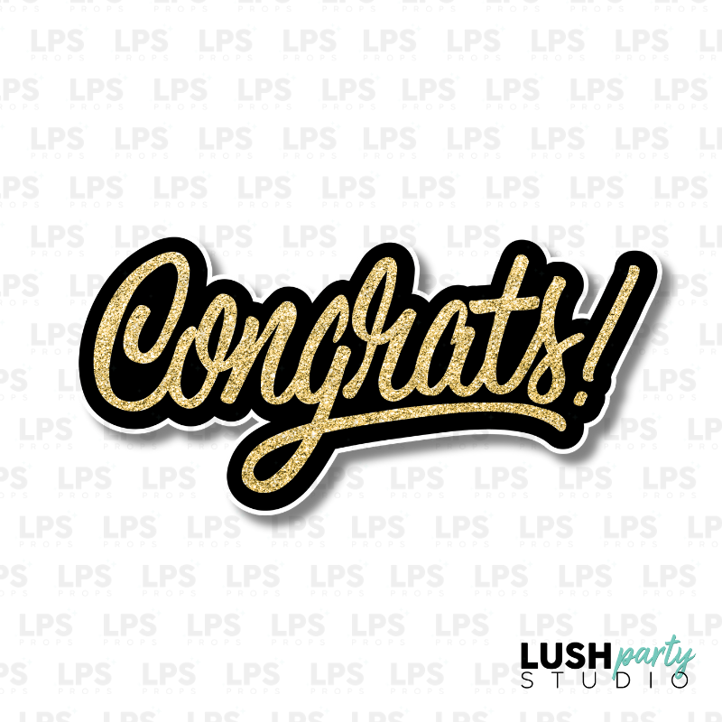 Congrats Congratulations Photo Booth Prop Word Sign