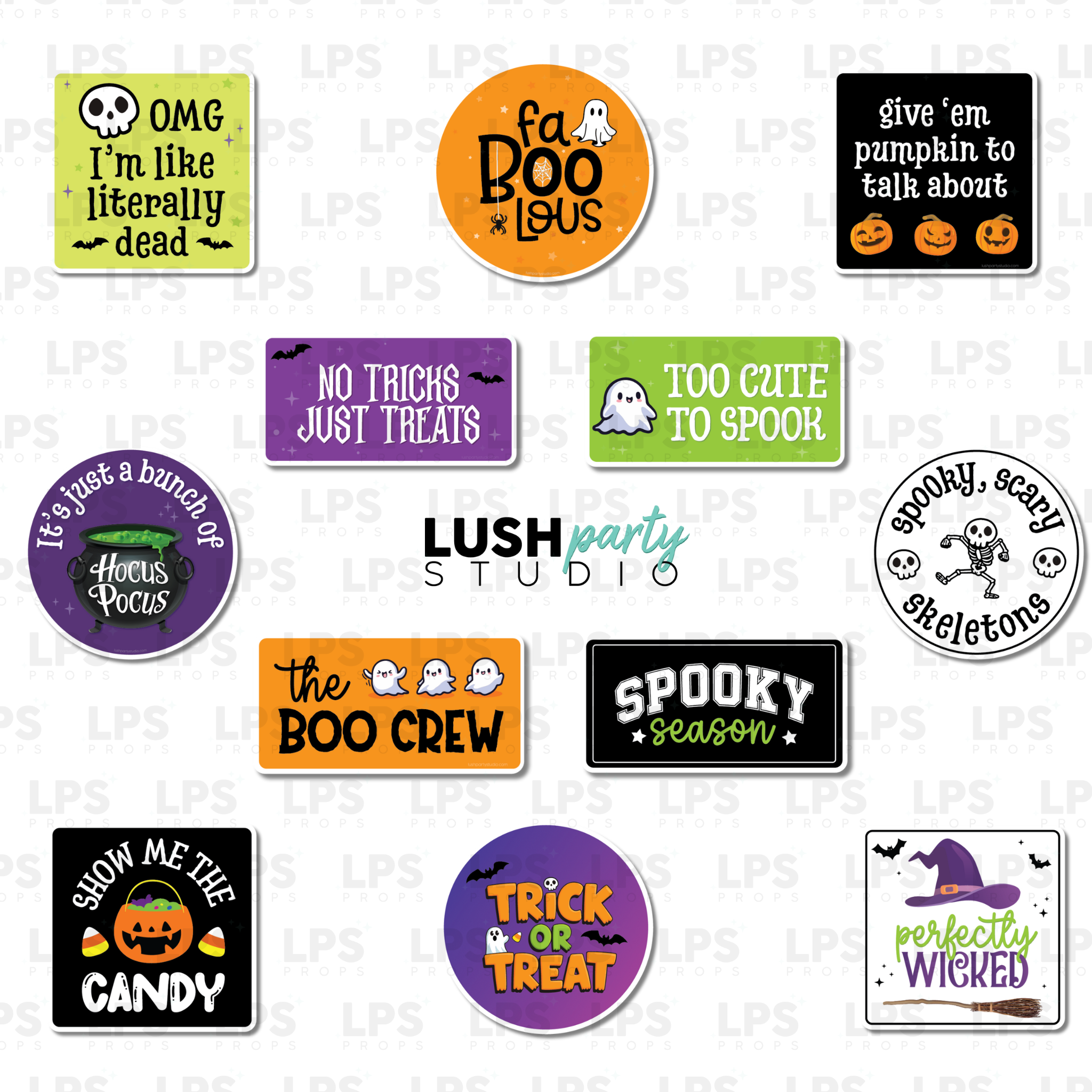 cute halloween spooky kids photobooth props