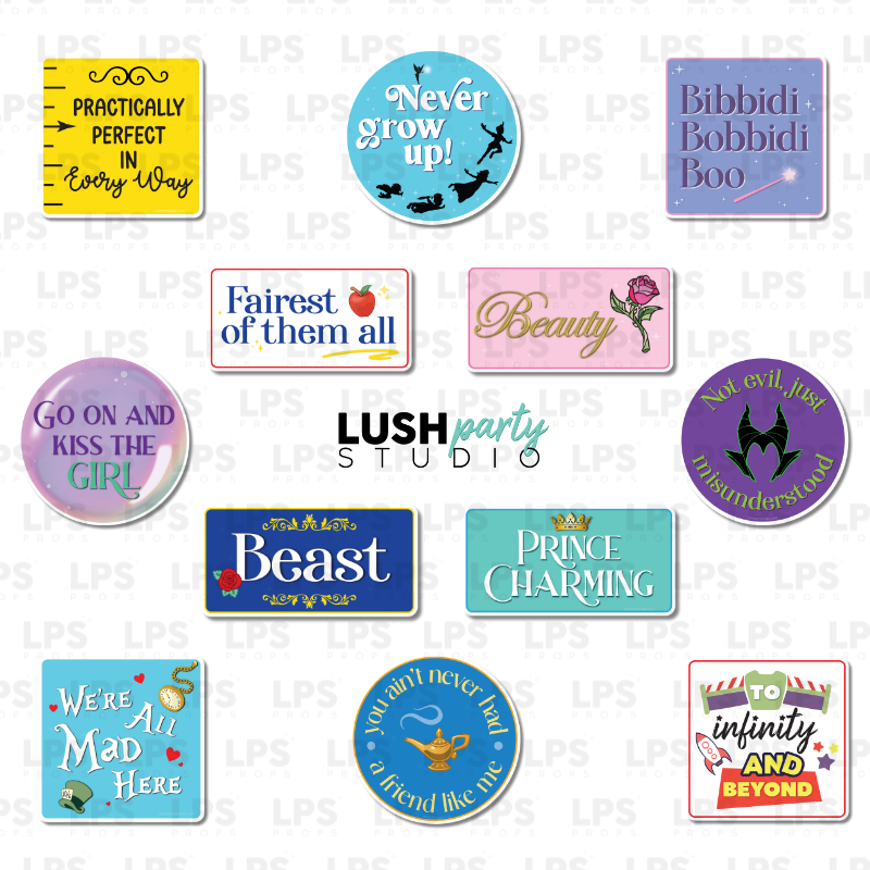 disney photo booth prop signs