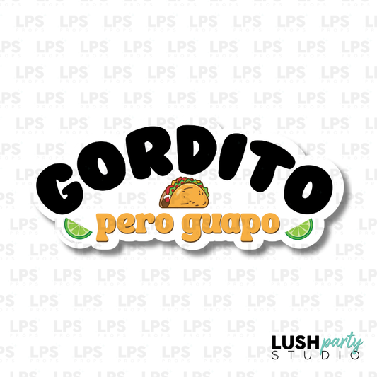 gordito photo booth prop word sign