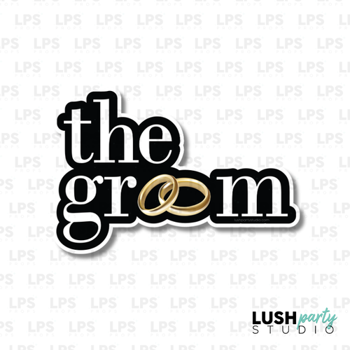 The groom wedding Photo Booth Word Prop Sign