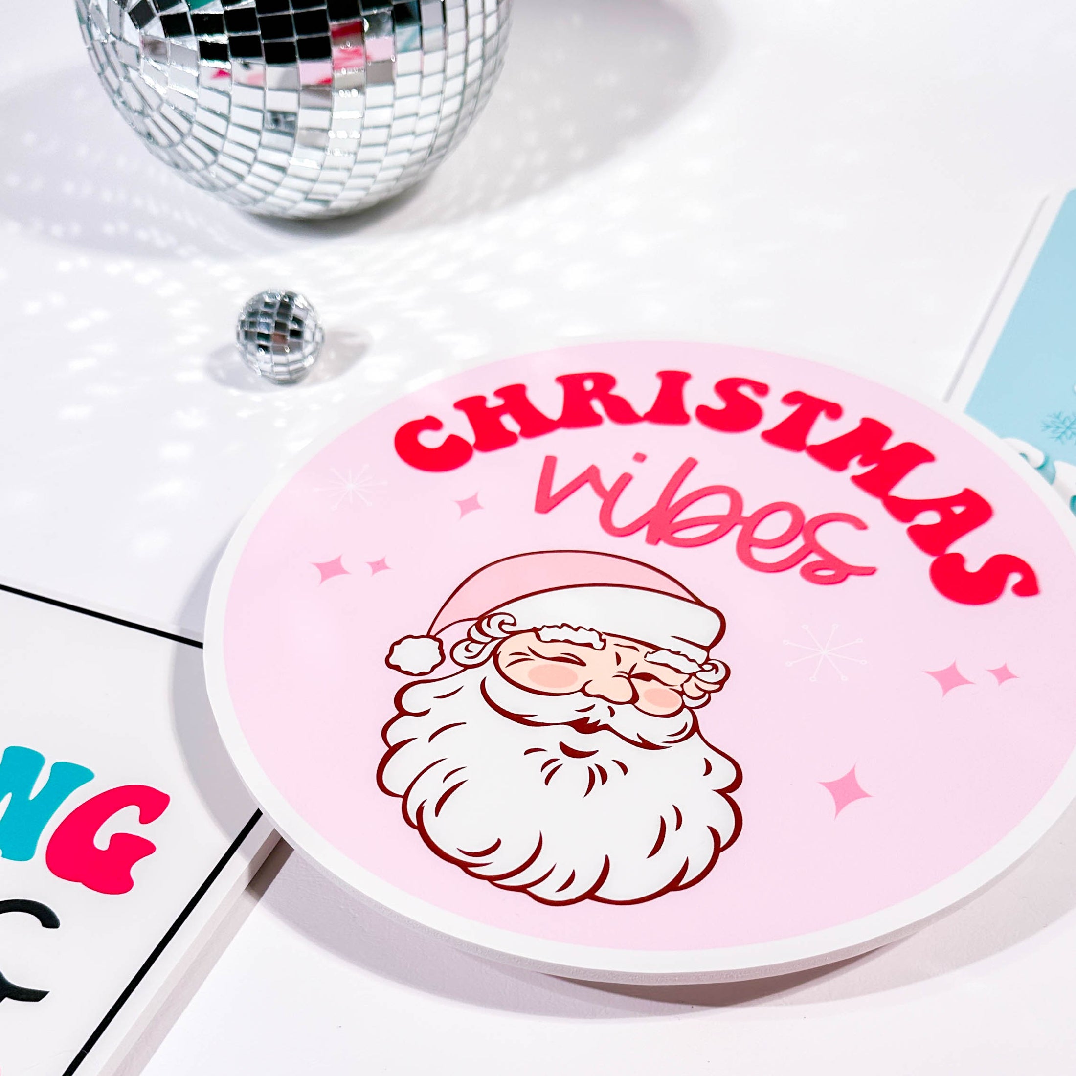 Candy Christmas Photo Booth Word Prop Signs