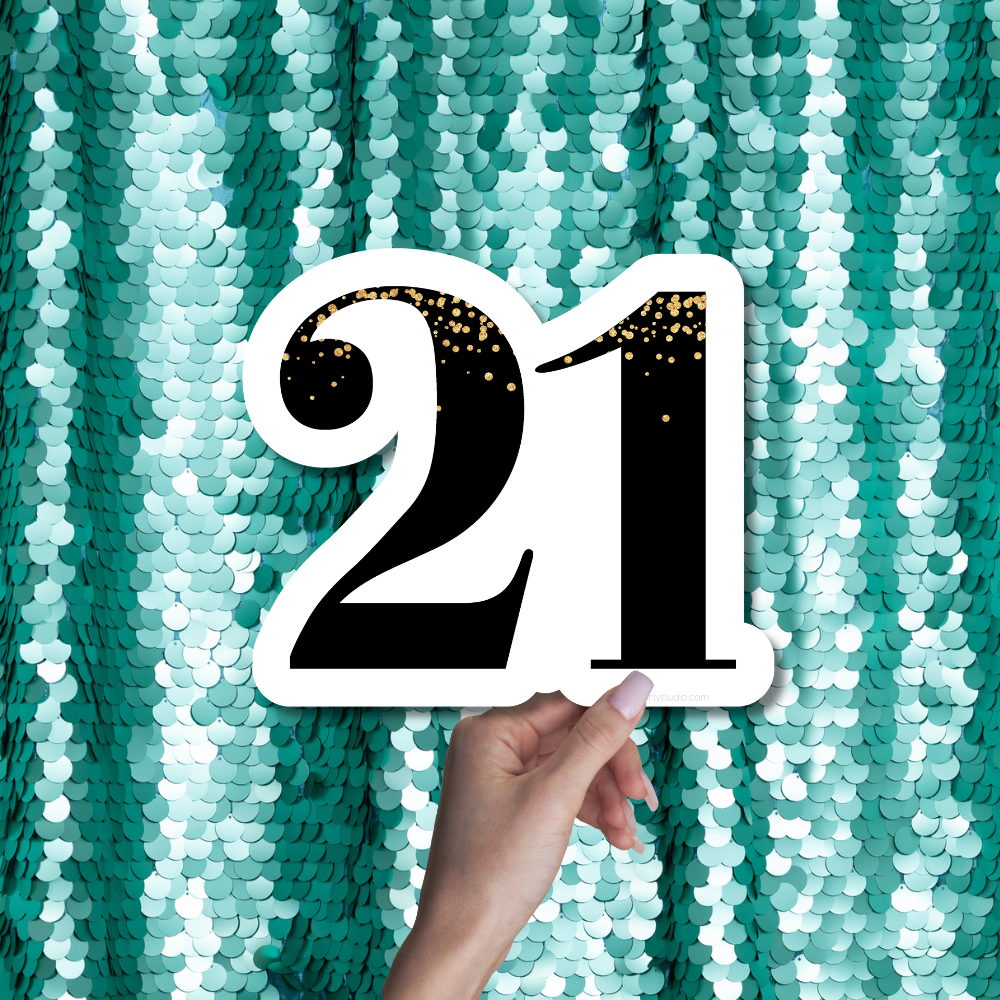 twenty first 21 birthday photo booth prop sign