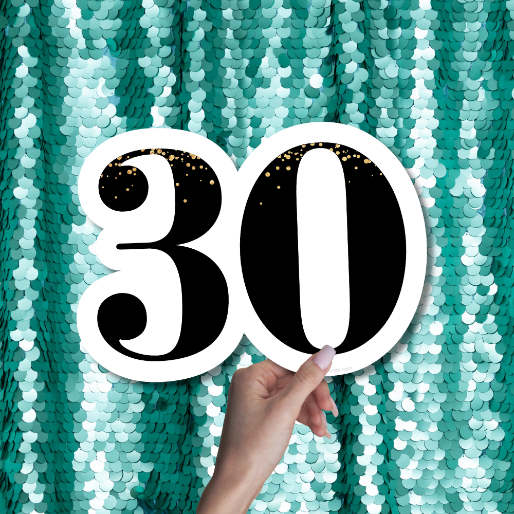 thirtieth 30th birthday photo booth prop sign