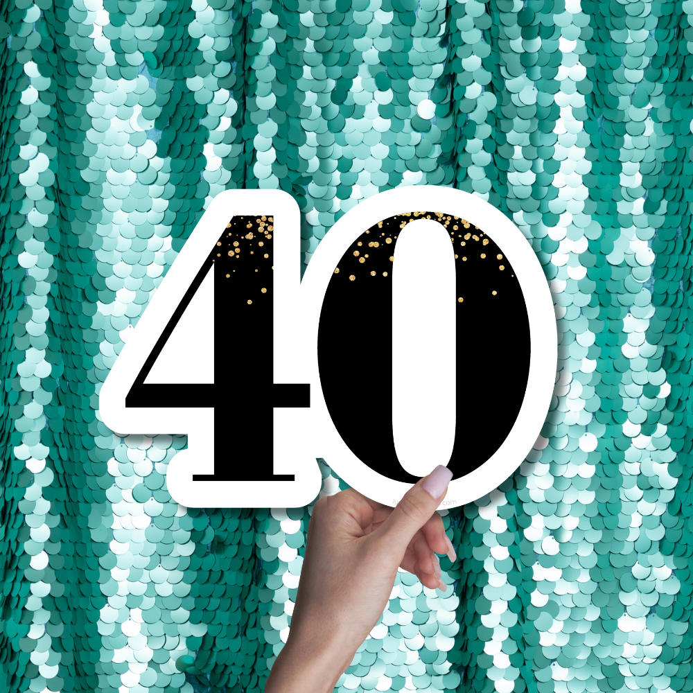 40th forty birthday photo booth prop signs