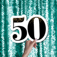 Load image into Gallery viewer, 50th fifty birthday photo booth prop signs
