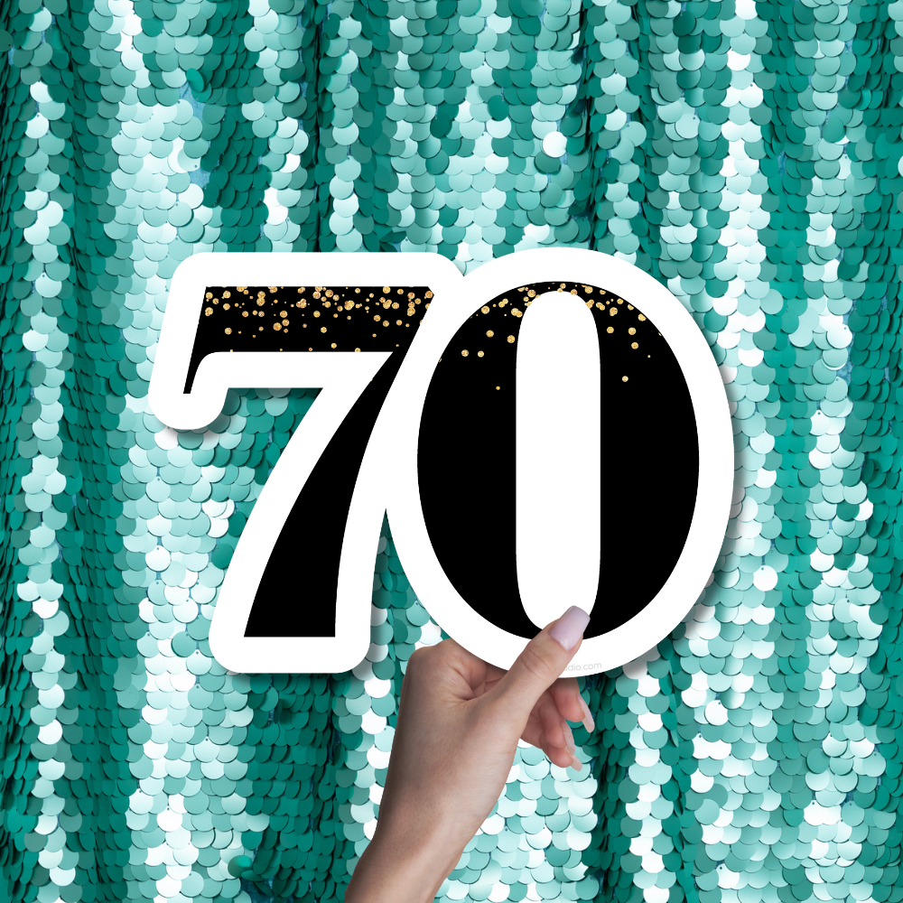 70 seventy birthday photo booth prop sign