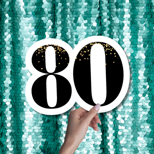 80 eighty birthday photo booth prop signs