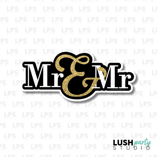 Mr and Mr Same sex wedding pride Photo Booth Prop Word Sign