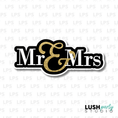 Load image into Gallery viewer, Mr and Mrs wedding  Photo Booth Prop Word Sign
