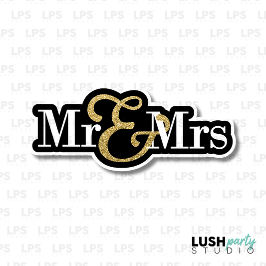 Mr and Mrs wedding  Photo Booth Prop Word Sign