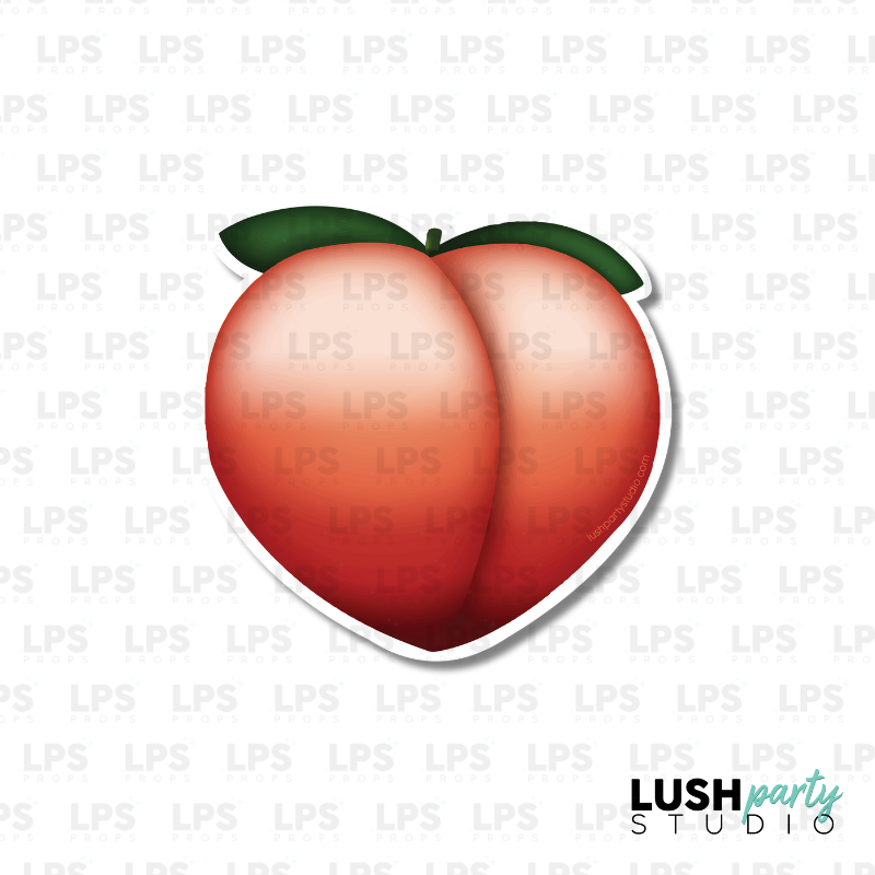 peach photo booth prop