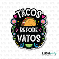 Load image into Gallery viewer, Tacos before vatos Photo Booth Word Prop Sign
