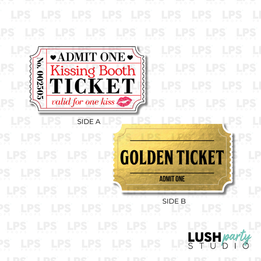 Golden ticket Photo Booth Prop Word Sign