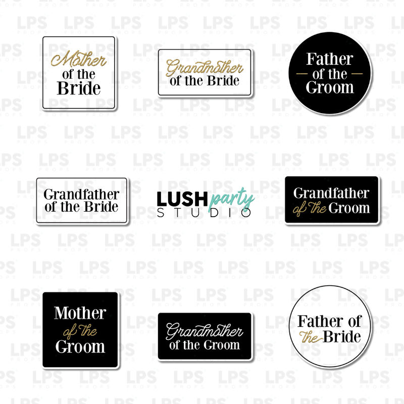 wedding in laws mother father of the bride mother of the groom father of the groom photo booth prop signs