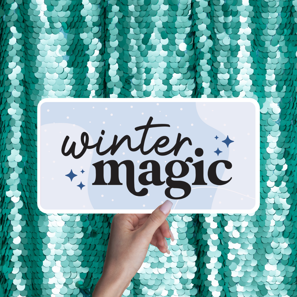 winter wonderland holiday party christmas photo booth prop signs