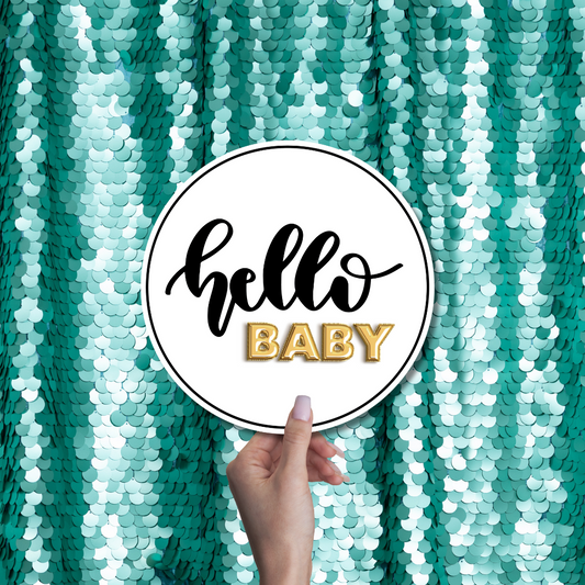 baby shower gender reveal photo booth prop signs