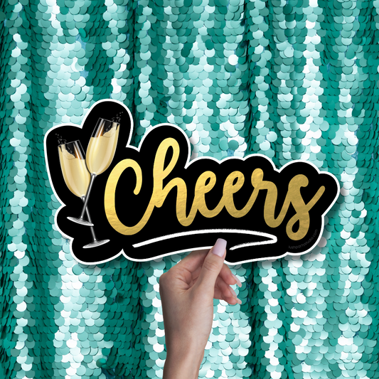 cheers photo booth prop word sign