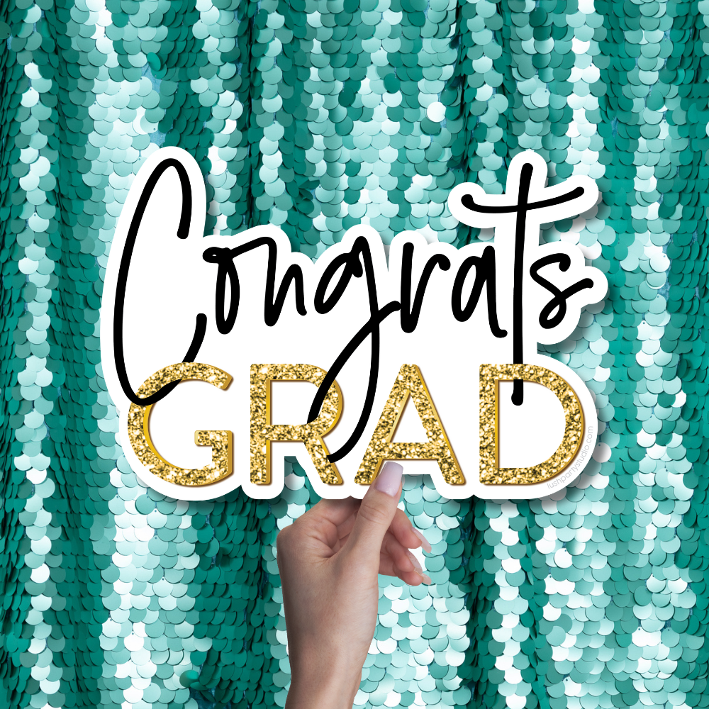 Congrats Grad Photo Booth Prop Word Sign