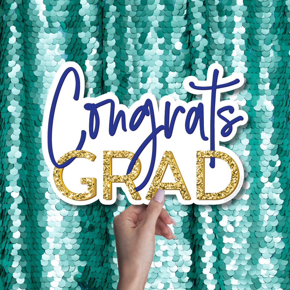 congrats grad photo booth prop word sign