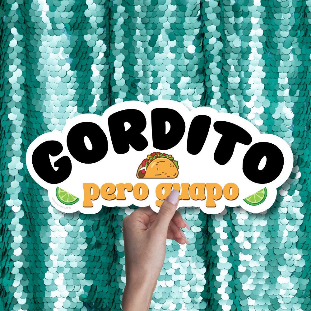 gordito photo booth prop word sign