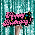 Load image into Gallery viewer, Happy birthday Photo Booth Prop Word Sign
