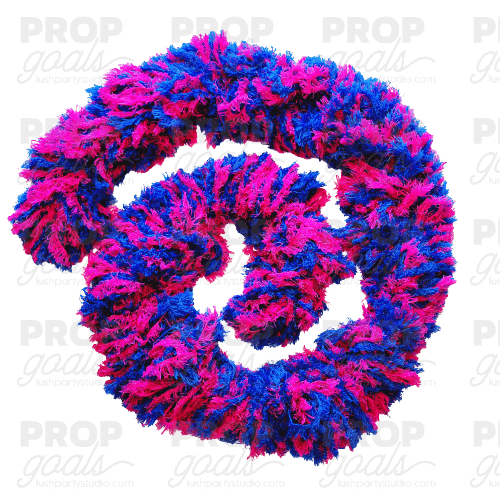 Featherless washable shedless boa purple and pink